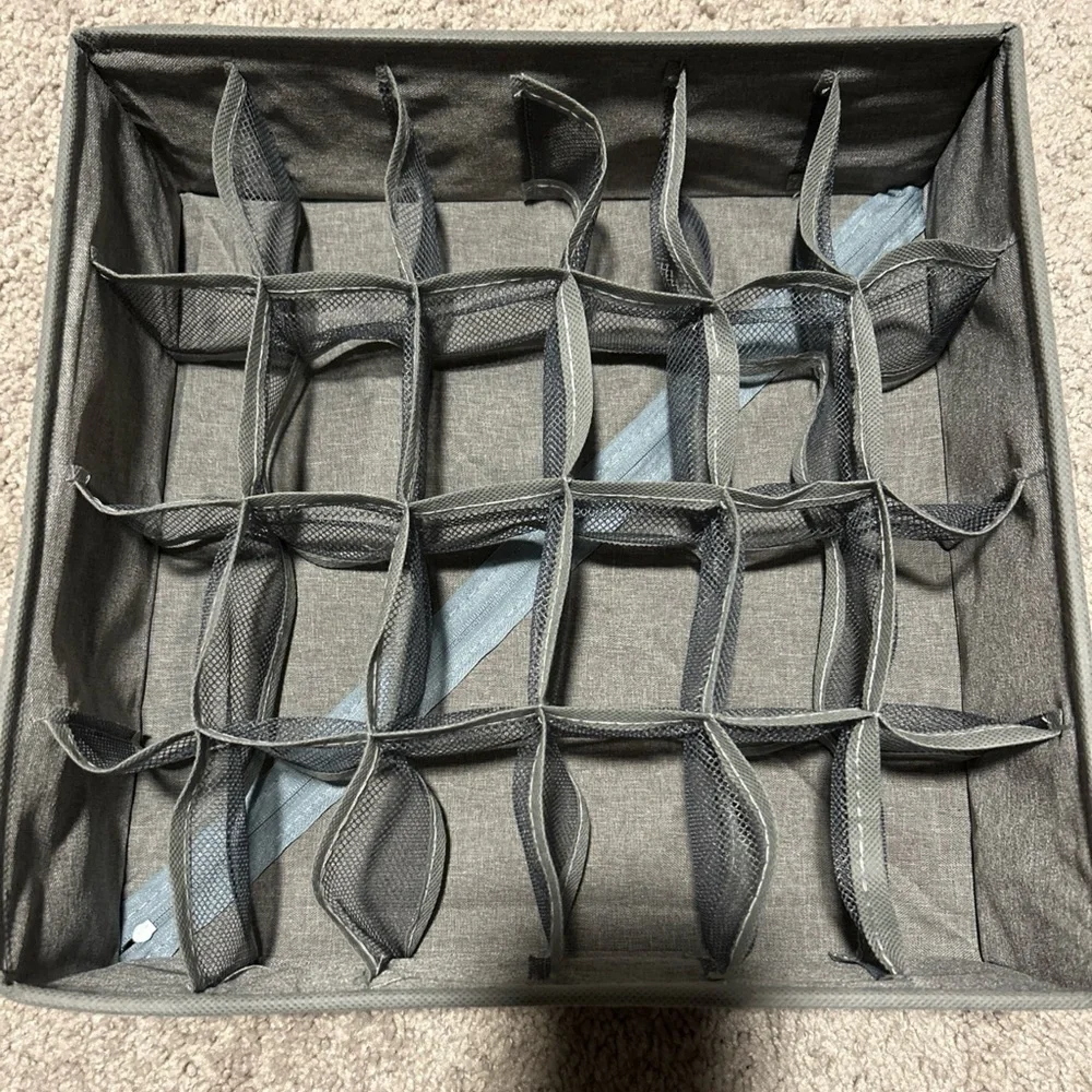 Sock Drawer Organizer Divider 2 Packs Underwear 24 Cell Closet 12.5x12x4